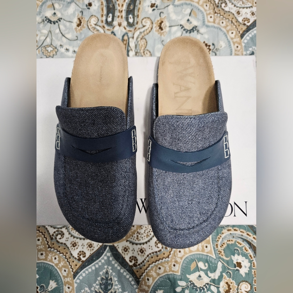 JW Anserson Blue Slip-On Mules